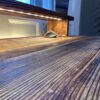 Rustic Textured Desk | Riser Shelf For Monitor | Lights in Desk | Reclaimed Wood | Home or Office Use - Image 4