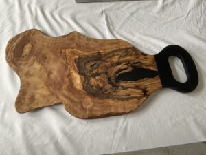 Handcrafted Olive Wood & Black Resin Charcuterie Board