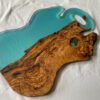 Handcrafted Olive Wood & light Blue Resin Charcuterie Board